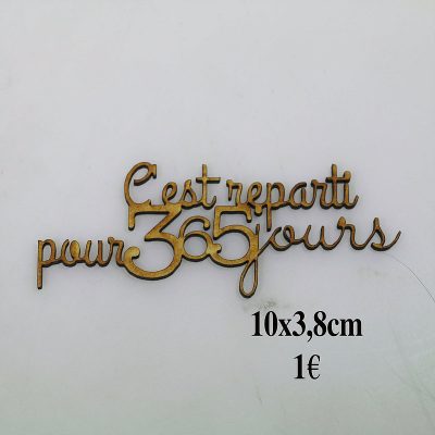 C'est reparti pour 365 jours