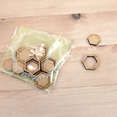 Sachet hexagone pleins et évidés