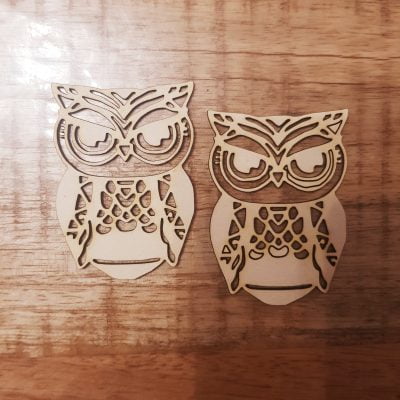 Découpes Carton bois Minis chouettes / hiboux