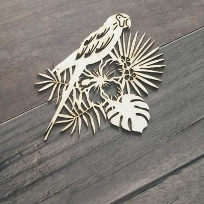 Perroquet Carton bois