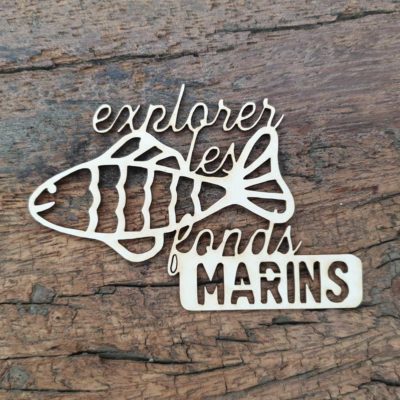 Carton bois Explorer les fonds marins