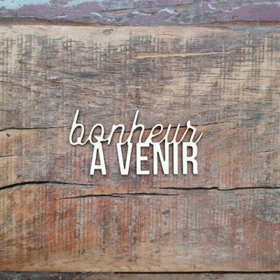 Bonheur à venir BOIS ou CARTON BOIs