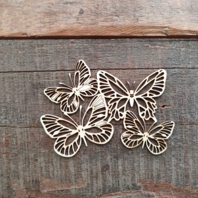 Carton bois Nuage de papillons