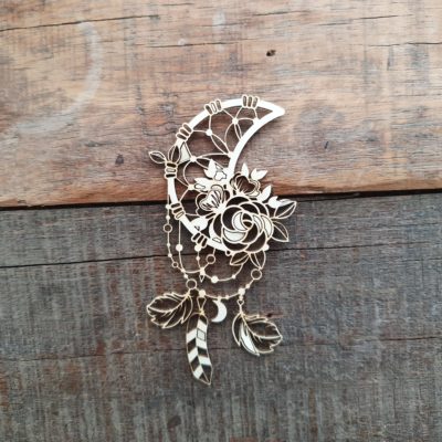 Carton bois Dreamcatcher lune
