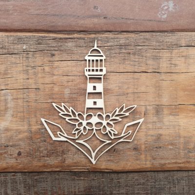 Carton bois Ancre phare