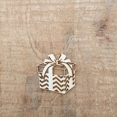 Carton bois Cadeau chevrons