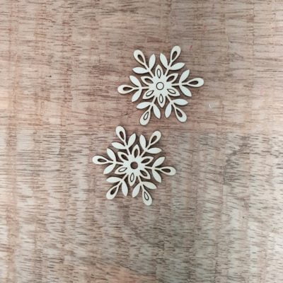Carton bois Petits flocons ( par 3 )