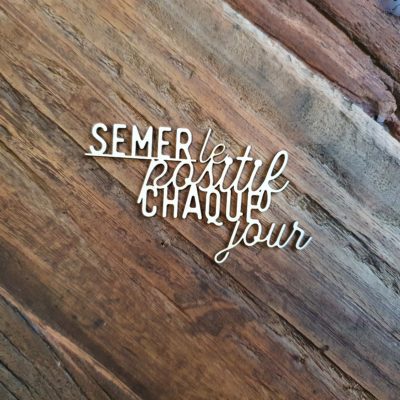 Carton bois Semer le positif chaque jour