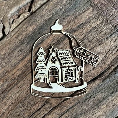 Carton bois Boule à neige Fabrique à souvenirs