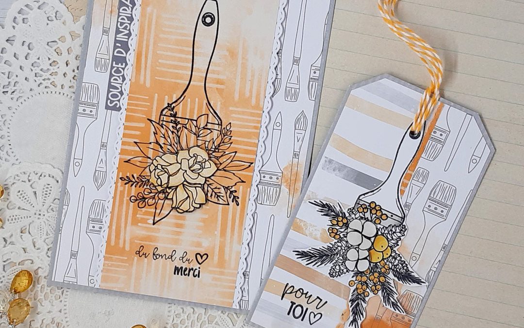 Ensemble carte et étiquette cadeau par Fibul
