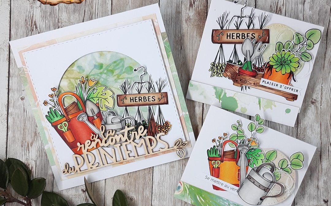 Carte printanière avec graines à semer par Fibul
