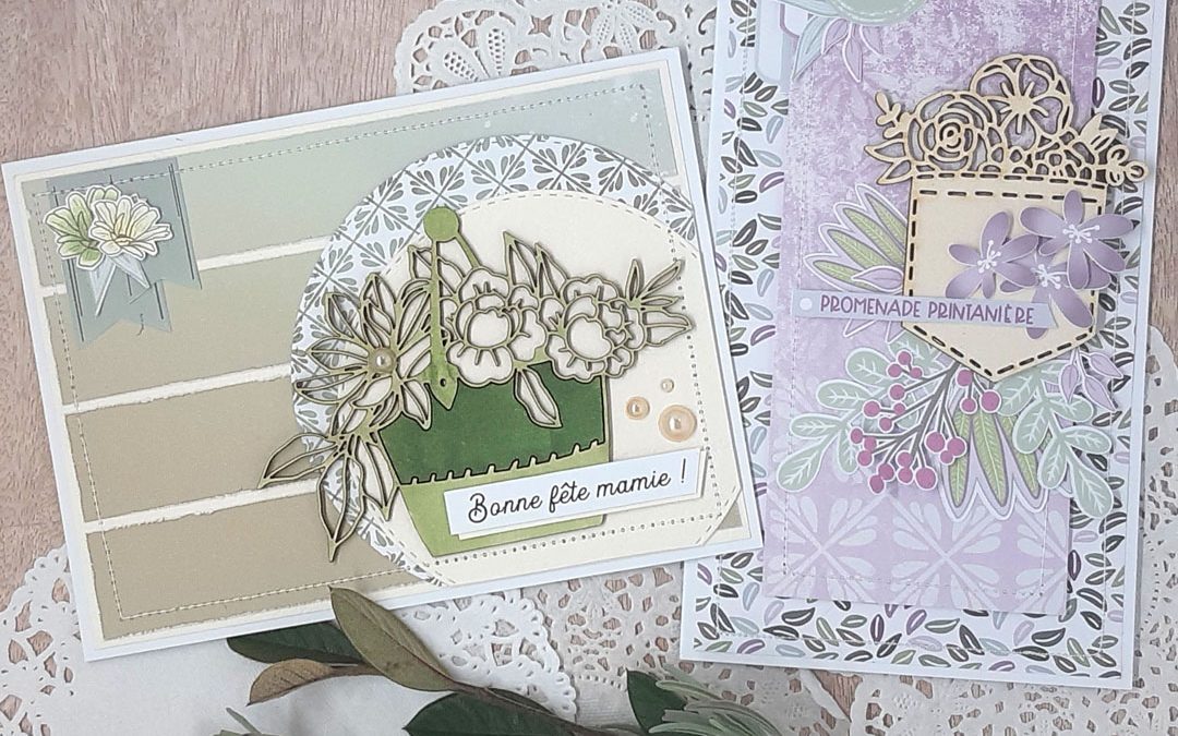 Duo de carte Bonne fête mamie par Fibul