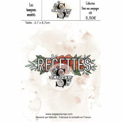 Collection Dans ma campagne #19 Recettes fleuries - Tampon monté sur Mousse Statique