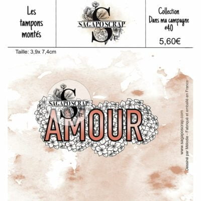 Collection Dans ma campagne #40 Amour fleuri - Tampon monté sur Mousse Statique