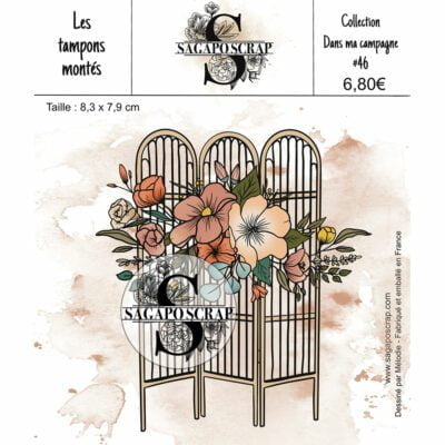 Collection Dans ma campagne #46 Paravent en osier fleuri