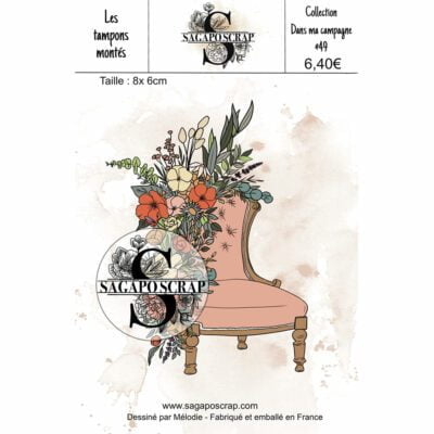 Collection Dans ma campagne #49 Fauteuil ancien fleuri
