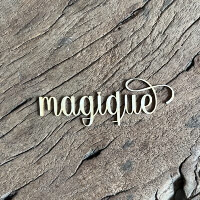 Carton bois mot magique