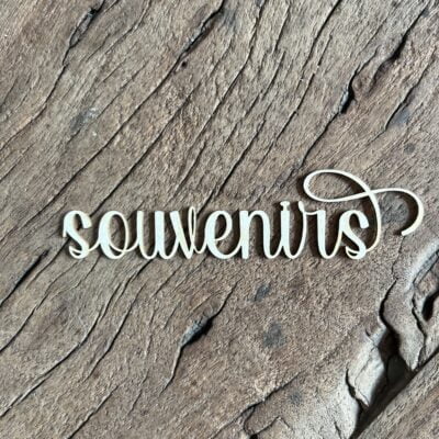 Carton bois mot souvenirs