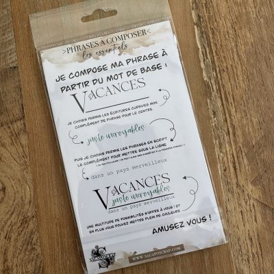 PLANCHE A6 - Les essentiels- VACANCES