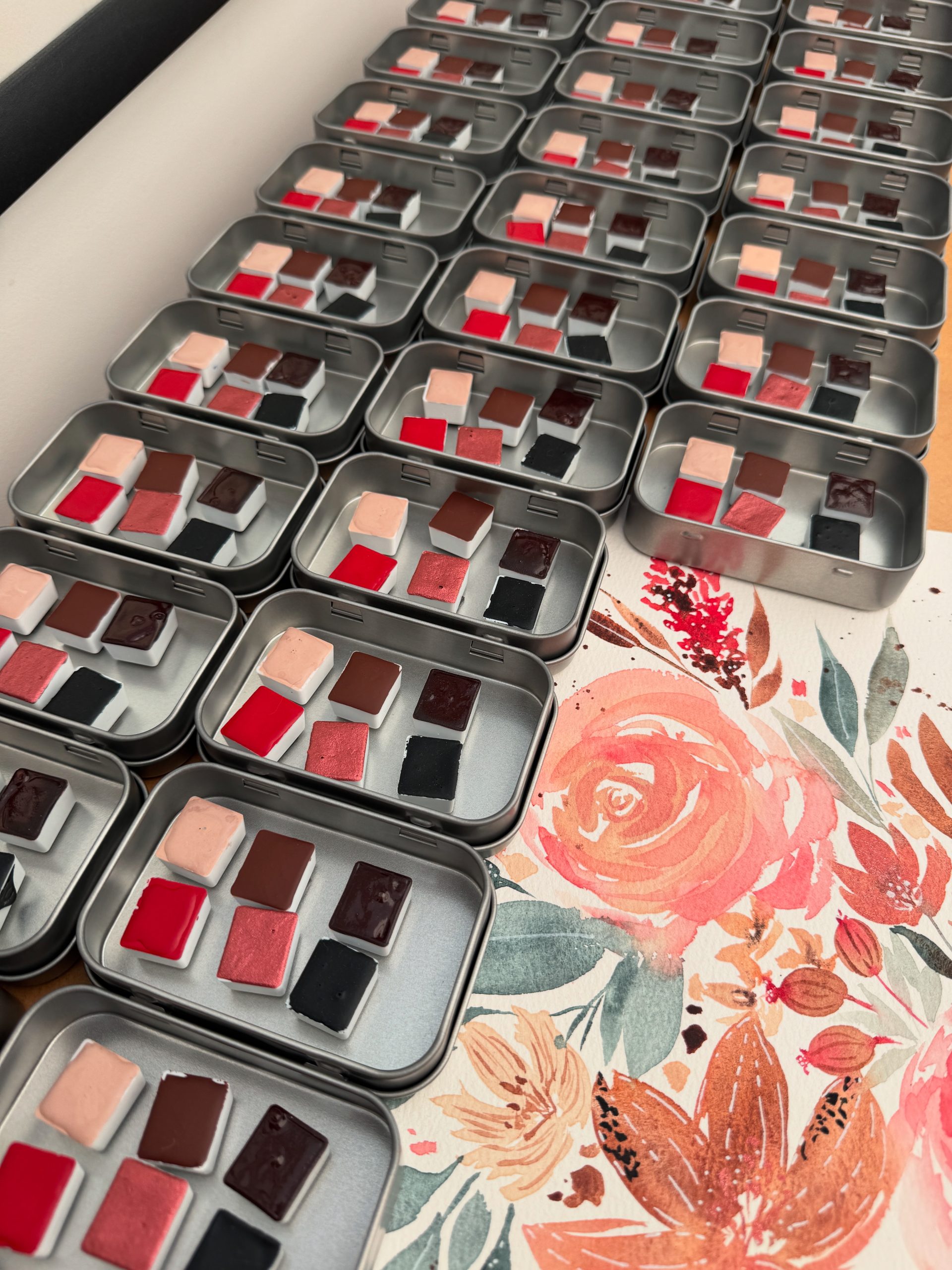 Palette Aquarelle 6 Demi Godet  boite " Echos d'automne" – Image 4