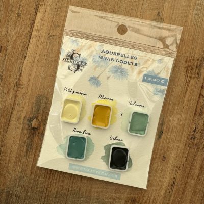 Collection évasion champêtre Aquarelles assortiment 5 minis Godets échantillons