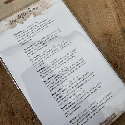 PLANCHE A6 - Les essentiels DEFINITIONS - Le dico du coeur