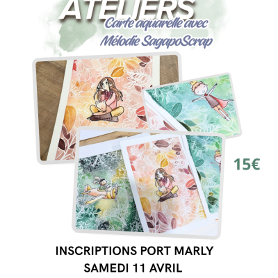 ATELIER SALON PORT MARLY - Carte aquarelle - Samedi 11 AVRIL 16h30-17h30