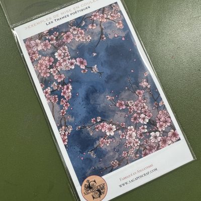 PLANCHE A6 - les trames poétiques - fond cerisier