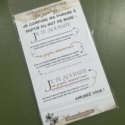 PLANCHE A6 - Les essentiels- Je te souhaite