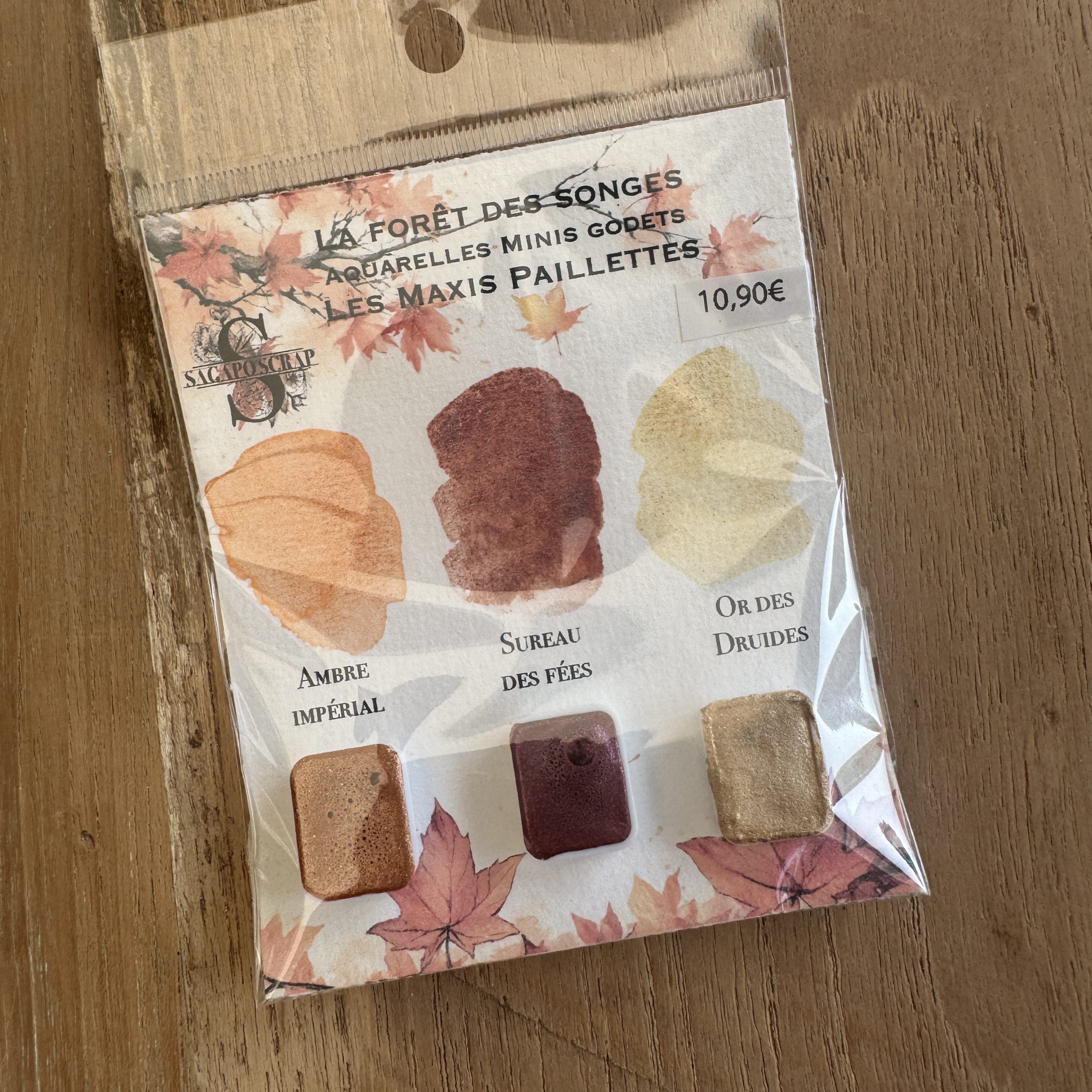 Collection La forêt des songes Aquarelles assortiment 3 minis Godets MAXI PAILLETTES