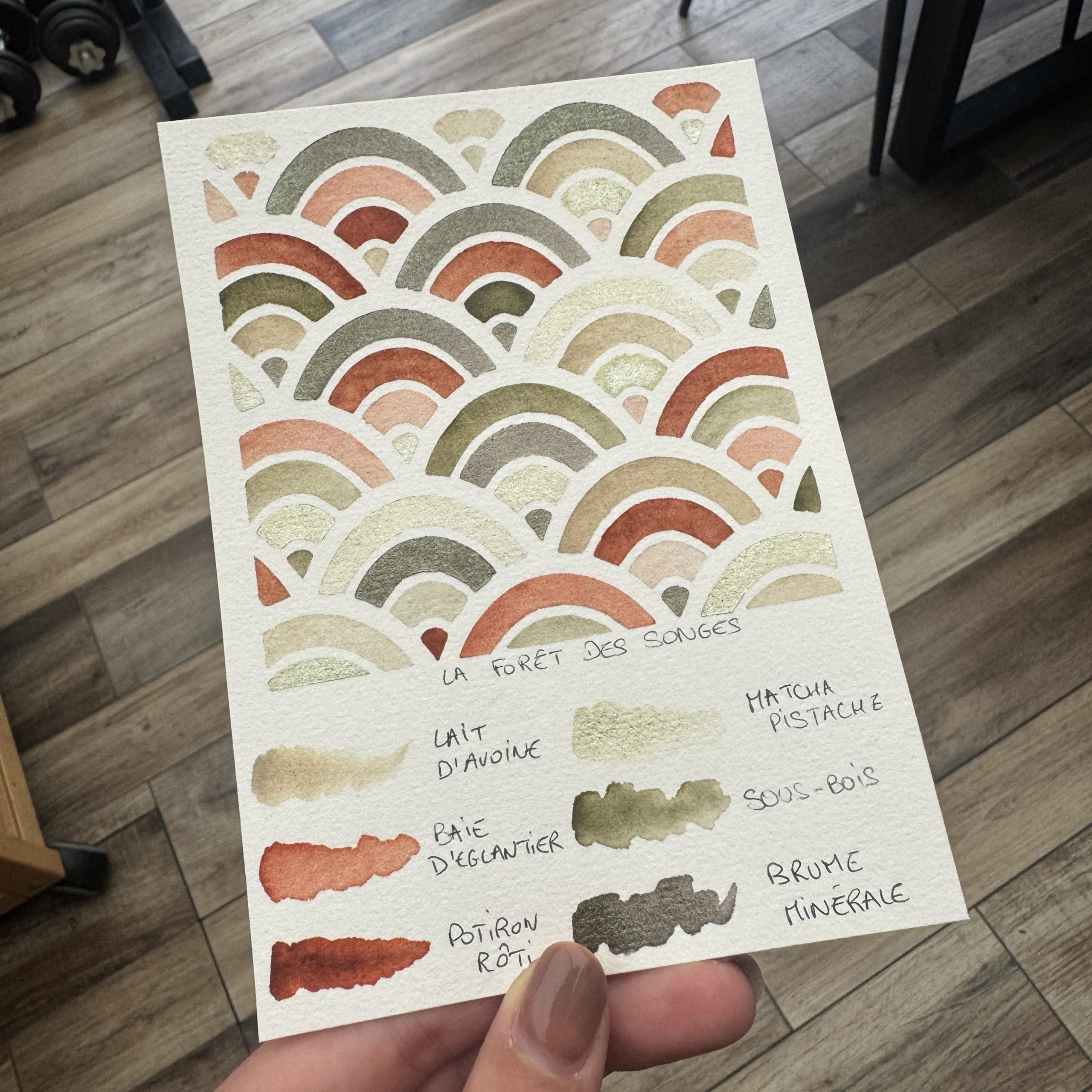 Palette Aquarelle 6 Demi Godet boite " la forêt des songes » – Image 2